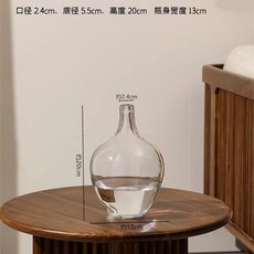 新款玻璃花瓶落地水培吊鐘馬醉木網紅客廳輕奢ins風裝飾擺件, 吊鐘小號透明1420