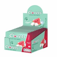 클로레츠 Clorets 무설탕캔디 수박맛, 10개, 16.8g