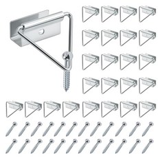 PL 14656 창문 스크린 하단 래치 클립 1.1cm(7/16인치) 창문 스크린 프레임 패스너 나사 포함 밀드 알루미늄 마감 - 25팩, PL 14656 창문 스크린 하단 래치 클립 1.1cm