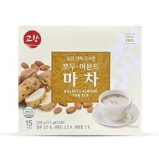 [2개묶음] 호두 아몬드 마차 15T 고향 고소한 옛날차 아침대용 1EA sp0+492pL, 15g, 15