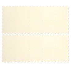 Soriana 10T 粉彩嬰幼兒用拼圖地墊, 象牙白, 20個