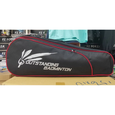 一支獨秀羽球工坊 五支裝羽毛球拍包 專業羽球裝備收納袋 耐磨大容量, Black, 1個