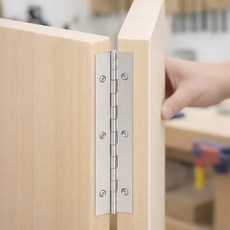 [영달철물] 150mm 피아노 경첩 2p세트(두께 0.8mm) (스텐+실버), 1개