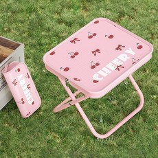 휴대용 접이식 의자 초경량 미니 캠핑체어 야외 피크닉 필수템, 핑크, 1개