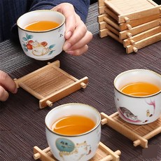 플로닉쿠팡 컵받침 내열유리컵받침, 우드 소