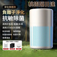 負離子空氣清淨機 type-C充電 除甲醛 除煙味, 新升級-空氣淨化器