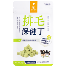 汪喵星球 DOG CAT STAR 排毛保健丁 貓狗適用 幫助排毛 腸胃保健 寵物零食, 20g, 1個