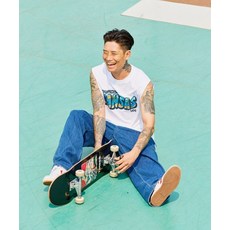 국내매장품 LEE 캔자스 슬리브리스 화이트