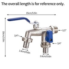 호스커넥터 정원 수도꼭지 Ibc 탱크 탭 어댑터 야외 관개 시스템 교체 가능한 급수 밸브 피팅 스위치, C, 1개