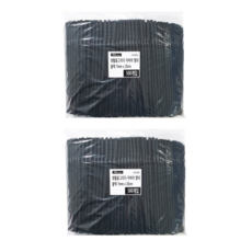 생활을그리다 자바라 빨대 블랙 7mm x 25cm, 500개입, 2개