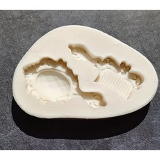 빗거울몰드 실리콘3D몰드 파츠몰드 석고방향제 페디파츠, 아이보리(사진동일)