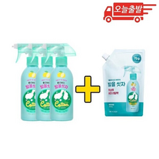 오늘출발 온더바디 코튼풋 발을씻자 풋샴푸 레몬민트향 + 리필, 385ml, 1개입