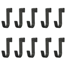 소소무역 문뒤 수납 후크 무타공 거치 주방 욕실 다용도 걸이, 10개, 블랙