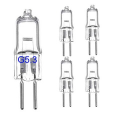 5피스 12V 24V 36V 220V G5.3 할로겐 전구 35W 50W 할로겐 전구 JC 바이핀 베이스 공작 기계 라이트 그릴 L, 03 220V 50W, 01 Warm White