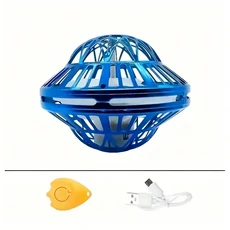 플라잉 볼 부메랑 플라이 장난감 매직 LED 조명 드론 호버 볼 스트레스 릴리스 플라잉 스피너 Fidget Toys, 01 Blue, 1개