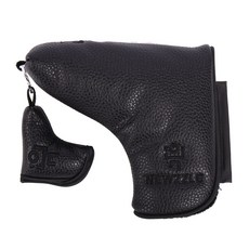 뉴즐 기역자 자석 일자 퍼터커버, 블랙 블랙자수