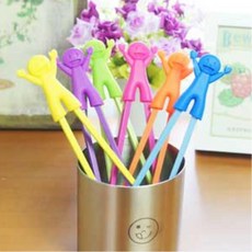 방과후교실 유치원 어린이용 실리콘 젓가락 식당 이사선물 조리사 살림 볶음밥 한식, 오렌지