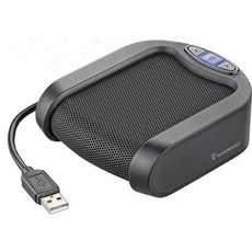 Plantronics Calisto P420 免提電話 視訊會議擴音器 USB麥克風 SKYPE LINE適用, 1個, Black