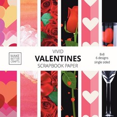 Vivid Valentine Scrapbook Paper: 8x8 Cute Designer Patterns for Decorative Art DIY Projects Homema... Paperback, Mind Beyond Media, English, 9781953987037