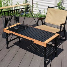 코스트위드 IGT테이블 경량 조립식 버너 야외 캠핑테이블 하중 80kg, 페르나토 IGT 오크 테이블, 블랙&우드투톤