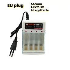 고품질 8800mAh/9800mAh 충전식 배터리 AA/AAA 알칼리성 1.5V 시계 마우스 컴퓨터 장난감 등, 06 1 Charger(EU)