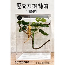 慢慢爬 壓克力樹棲箱 壓克力高箱 樹棲飼養箱 守宮 睫角 樹棲動物 爬蟲 樹蛙 變色龍, 1個, 裝飾版（易碎品限宅配或自取）