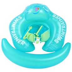 BO 小號加高防前傾ABC兒童趴圈 嬰幼兒學泳圈 充氣游泳圈 寶寶爬爬圈 護翼款, 綠色, 1個