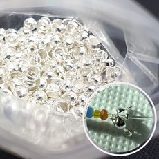 공예부자재 비드팁 누름볼 실버 2mm 비즈공예재료 비즈재료
