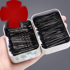 [데일리 실핀] 머리핀 웨이브 디자인 헤어액세서리 똑딱핀, 43. 일반 일자 50개