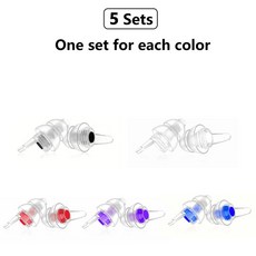 재사용 가능한 고충실도 콘서트 귀마개 - 음악가용 소음 차단 귀마개 페스티벌 드러머 DJ용, 5sets 1