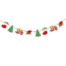 萱寶媽咪baby童裝館 現貨聖誕節派對佈置掛旗 聖誕裝飾拉旗 派對氣氛佈置 客廳店面校園佈置, 031-C款蠟燭聖誕掛旗, 1個