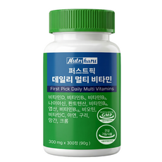 뉴트리하루 퍼스트픽 데일리 멀티비타민 14in1 올인원 영양제 식약청 인증, 1개, 300정