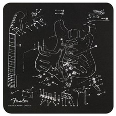 Fender Exploded Strat 스퀘어 마우스패드 펜더의 독점 상징적인 디자인 429300, 익스플로드 스트랫