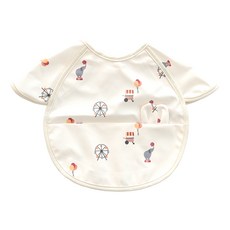 마롤로뜨 아기 방수 턱받이 침받이, 1개, 1개입, 벌룬 화이트_방수턱받이