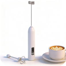 미니 전동 거품기 무선 우유 계란 푸는 거품기 304, write, 3단 USB 충전