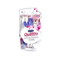 Schick hydro silk Quattro 여성용 일회용 민감한 피부 3개입 (1팩)