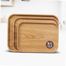 커피 손잡이쟁반레이 식당 미니엔틱 서빙트레이 나무 논슬립사각쟁반 59000EA 1EA, S