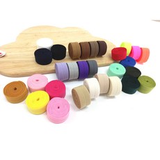 골지접밴드 엘라스틱 밴드 스판 바이어스, 블랙, 1개