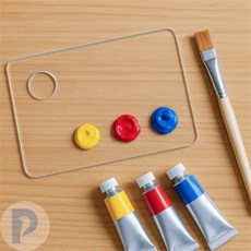 투명 아크릴 미술 팔레트 세트 파레트