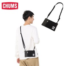 CHUMS Smart Phone Shoulder Sweat 收納肩背包, 炭黑