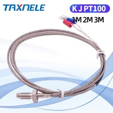 400 800 학위 M6 나사 K J PT100 1M 2M 3M 케이블 RTD 열전쌍 오븐 온도 센서 산업용 제어, 04 K 2M, 1개