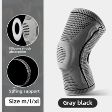새로운 실리콘 봄 스포츠 무릎 패드 니트 러닝 하이킹 남성과 여성의, 02 S, 03 회색