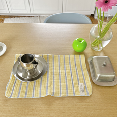 국내산 핸드메이드 거즈 면 행주 키친크로스 핸드타올, 1개, 캔디노랑