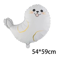 바다 아래 테마 생일 파티 장식 고래 불가사리 배너 가랜드 걸이, 1개, 19. Balloon