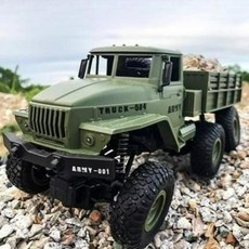 원격조정 6륜구동 밀리터리 오프로드 RC카 군용 화물차, 1개, 사막 31cm
