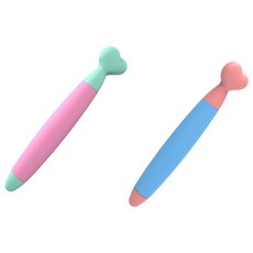 어린이 터치펜 귀요미 하트 태블릿 터치펜 아이패드 스마트폰 터치펜 1+1, 2개, 핑크+블루