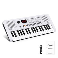 MK-2 미니 키보드 피아노 어린이용 전자 키보드 37 키 40 노래 200 소리 리듬 MIDI 기능이 있는 디지털 피아노 휴대용 전자 피아노 19.3 x 7.3 1.9 인치, 1개, 상세페이지 참조, 상세페이지 참조