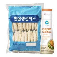 천일냉동 흰살생선까스 1.2kg + 청정원 타르타르소스 300g 세트, 1세트, 1.5kg