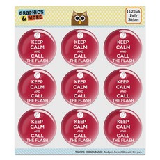 플래시 킵 캘름 앤 콜 퍼피 버블 돔 스크랩북 크래프팅 스티 The Flash Keep Calm and Call Puffy Bubble Dome Scrapbooking Crafti, 1.5 Inch Stickers, 미정
