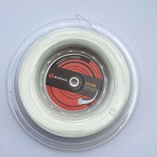 ZARSIA ZA-88 대만 HEXA SPIN 200m 육각 회전 폴리에스터 테니스 스트링, 하얀색, 1개